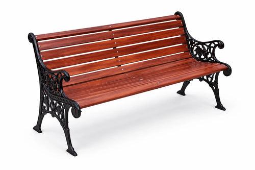 12m-outdoor-wooden-garden-bench-with-cast-iron-frame-kenya-9576697 - Anko Living