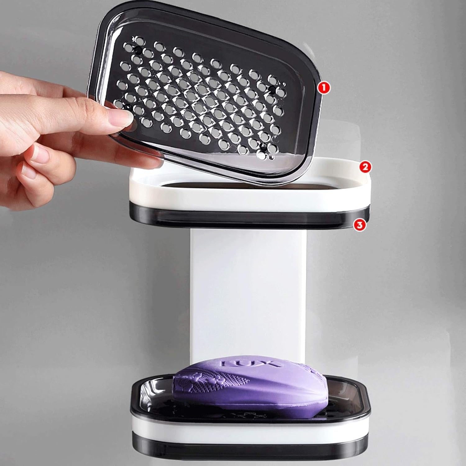 2-level-drawer-design-soap-holder-box-with-removable-drain-1335607 - Anko Living