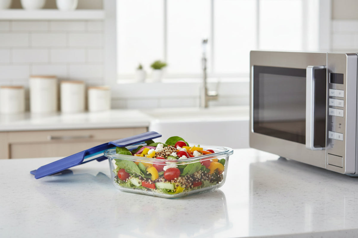 glass lunch box with lid Kenya 1040ml meal prep container microwave safe