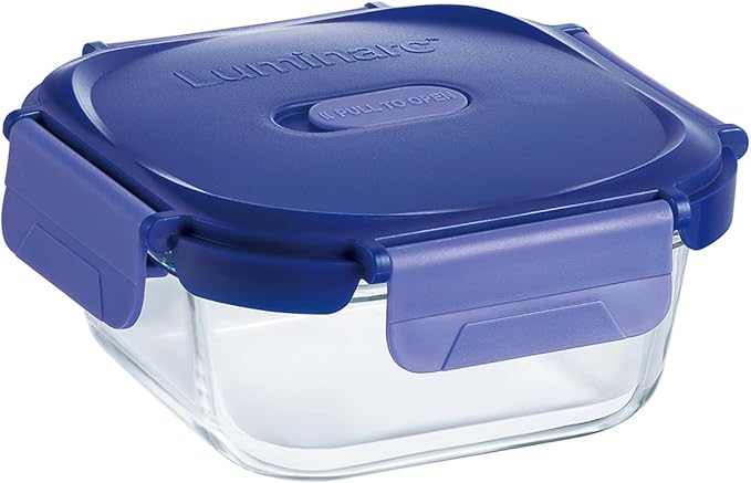 square glass food storage container 520ml Kenya small airtight glass container