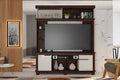 Tecnomobili E1721 Entertainment Wall Unit | Modern Tobacco & White TV Center | 1.7m Wide