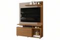 Lugo Entertainment Wall Unit | Modern Walnut & Off-White TV Center for 55" Screens