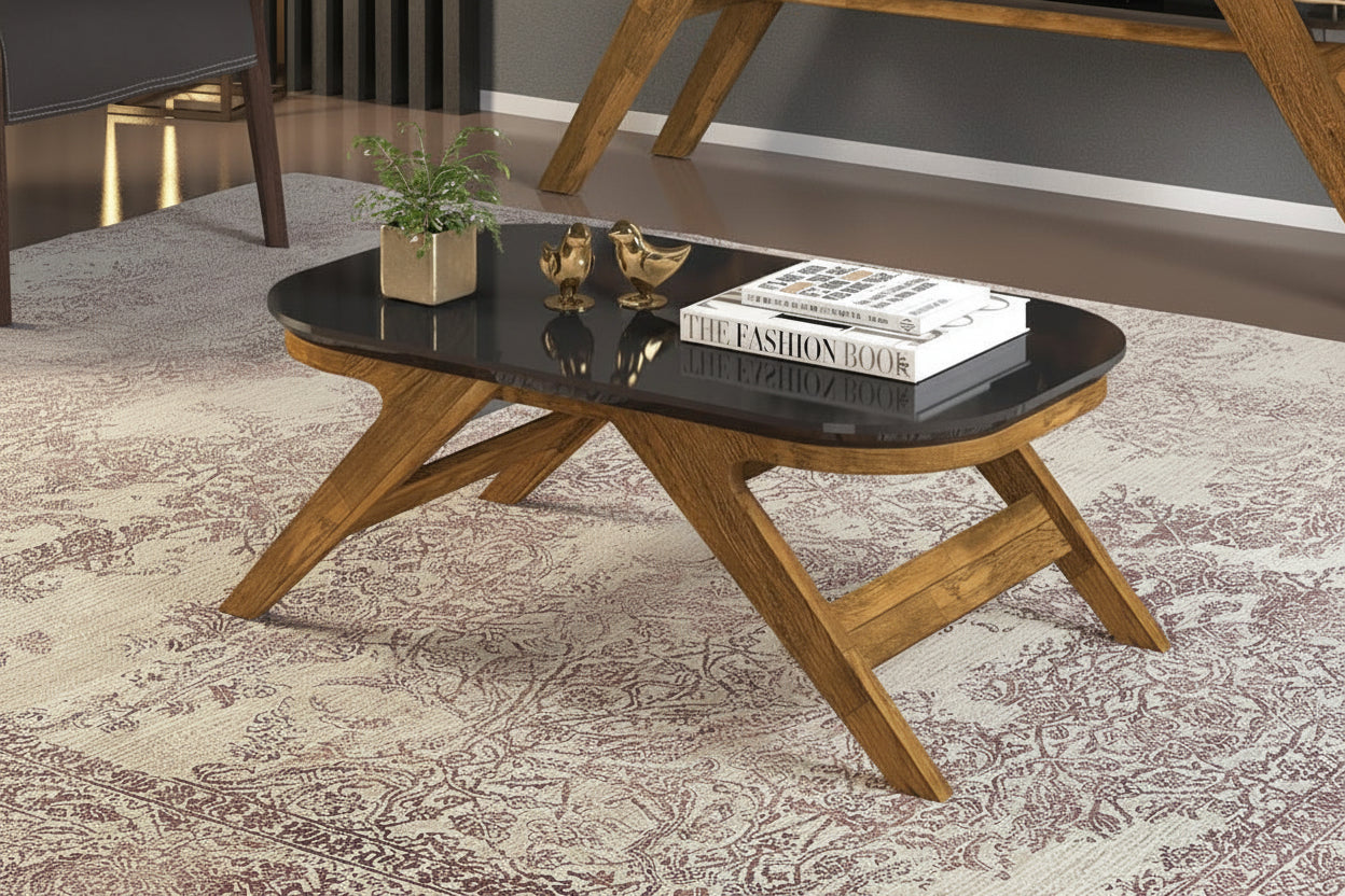 Doris Center Table | Modern Low-Profile Coffee Table | 90cm Space-Saving Design