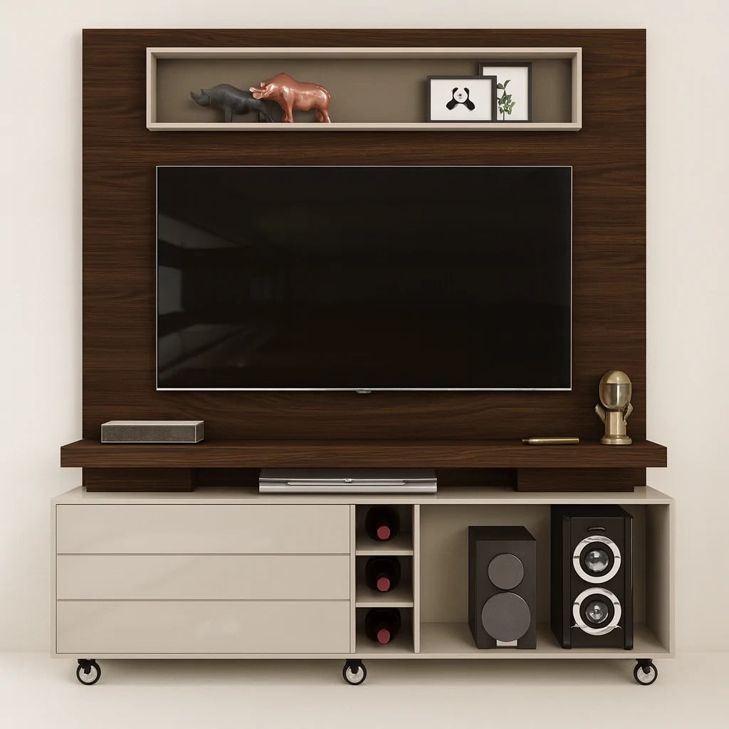 Quebec Entertainment Wall Unit | Modern 1.5m TV Center for 60" Screens | Space-Saving Wall Unit