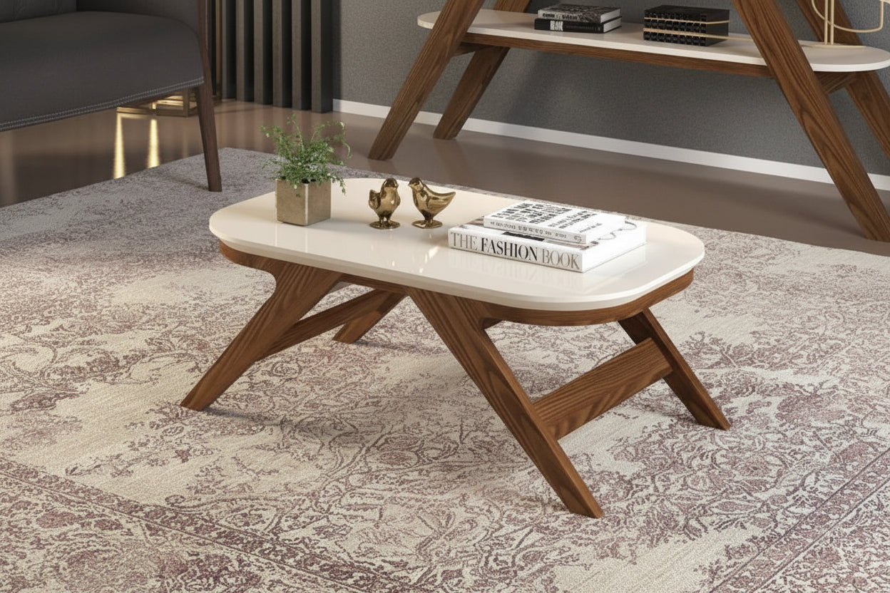 Doris Center Table | Modern Low-Profile Coffee Table | 90cm Space-Saving Design