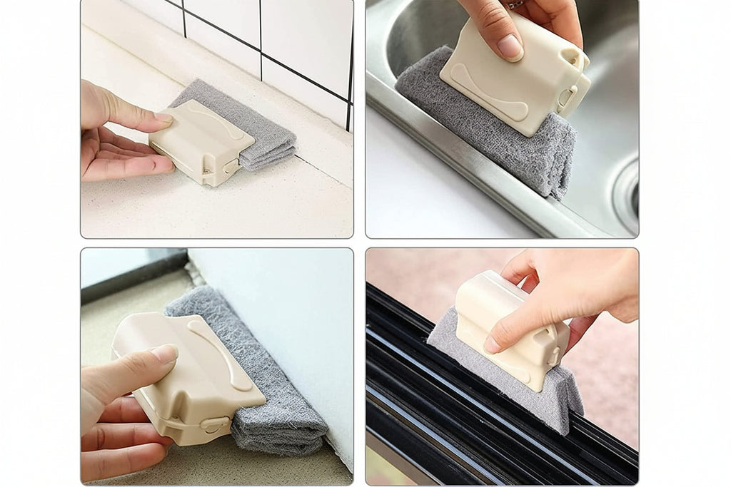 Window & Groove Cleaning Brush | Multi-Function Track Cleaner | Small Spaces Cleaning Kit