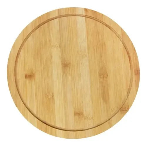 28cm Bamboo Rotating Snack Tray  Serving Board