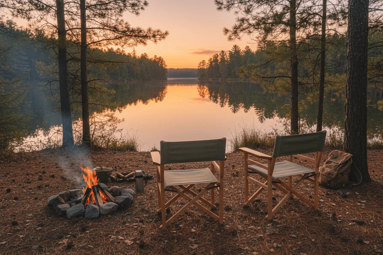 folding-canvas-outdoor-director-chair-green-wooden-frame-4704057 - Anko Living