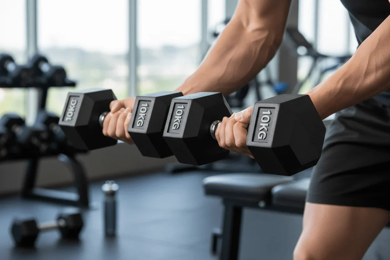 hex-dumbbells-pair-5kg-10kg-kenya-2827712 - Anko Living