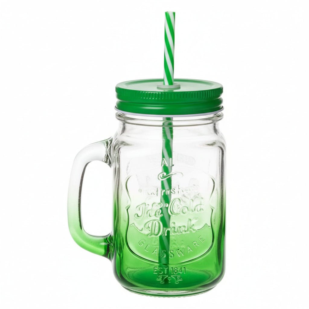 mason-jar-500ml-with-lid-straw-3434517 - Anko Living