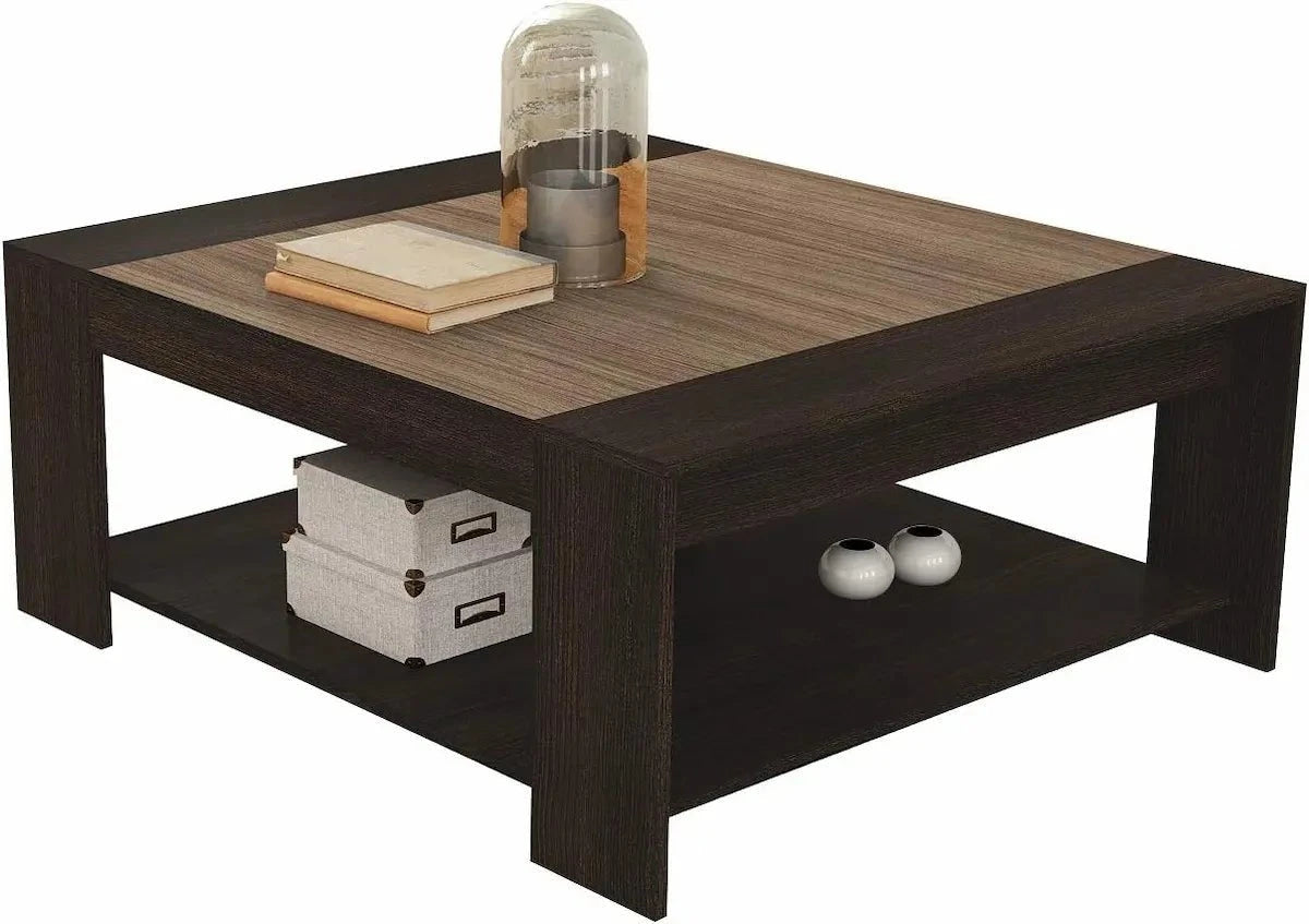 tecnomobili-coffee-table-100x90x45cm-tobacco-almond-7537719 - Anko Living