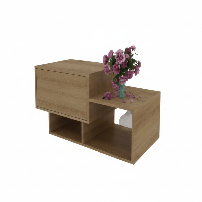tecnomobili-coffee-table-d54-x-w110-x-h457cm-walnut-white-7575536 - Anko Living