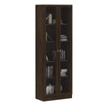 tecnomobili-office-cabinet-with-2-glass-doors-w60-x-h1715-x-d315cm-tobacco-8368991 - Anko Living