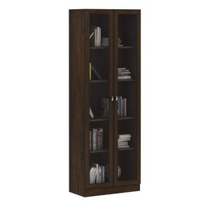 tecnomobili-office-cabinet-with-2-glass-doors-w60-x-h1715-x-d315cm-tobacco-8368991 - Anko Living