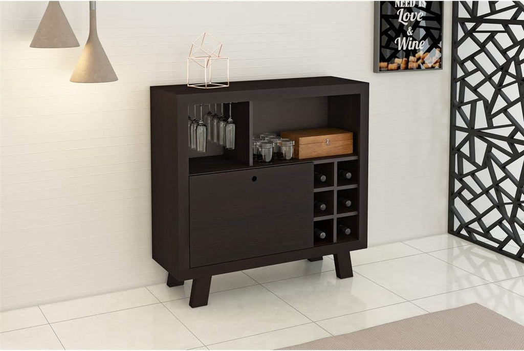 tecnomobili-wine-rack-w90-x-h79-x-d32cm-brown-1384016 - Anko Living